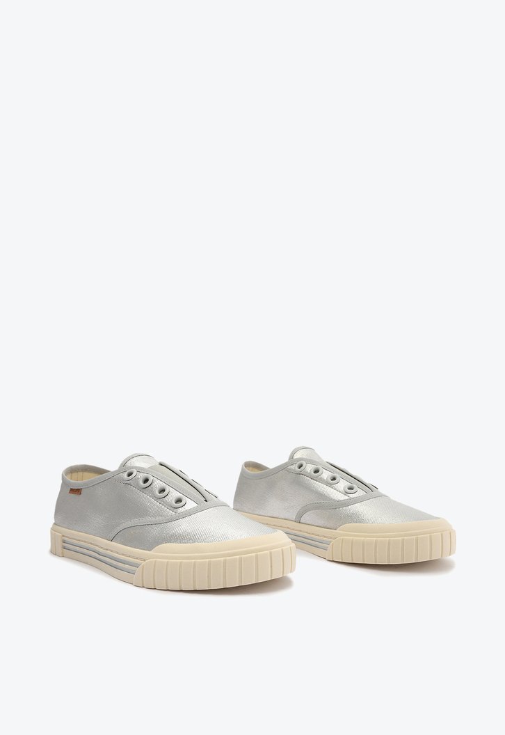Tênis Slip On Prata Lona Alê
