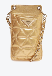 Porta Celular Dourado Schutz 944 Couro