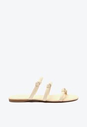 Sandália Rasteira Off-White Arezzo Tiras Nós