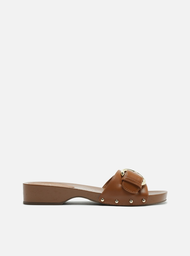 Sandália Flatform Marrom Arezzo Couro