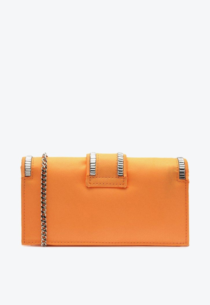 Bolsa Tiracolo Laranja Arezzo Cetim Pequena