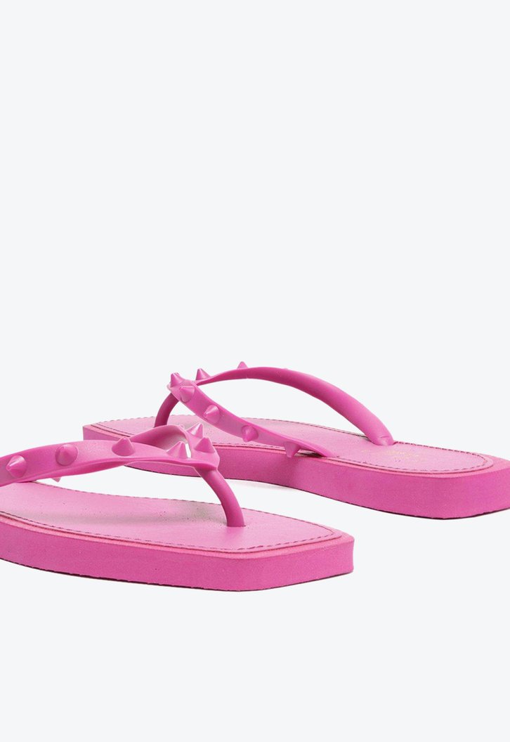 Chinelo De Dedo Roxo Brizza Bico Quadrado Rock