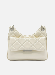 Bolsa Branca Arezzo Matelassê Média