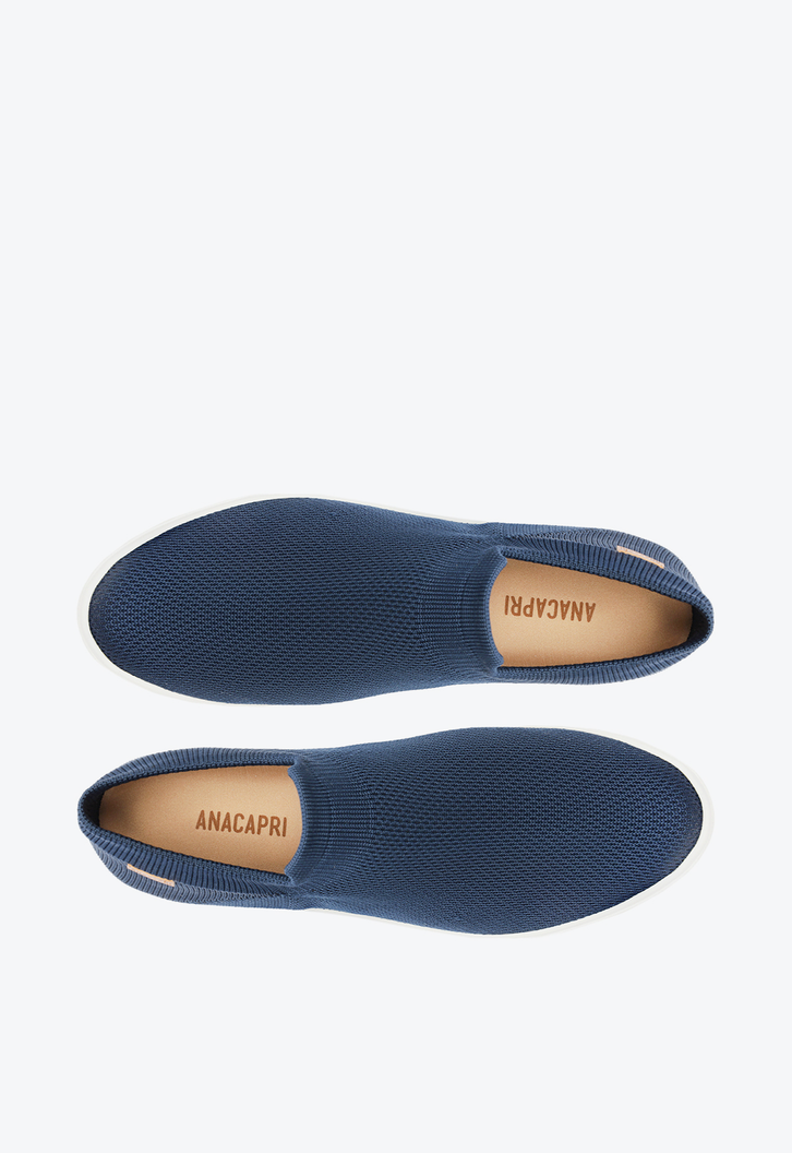 Tênis Slip On Azul Anacapri Knit Mono