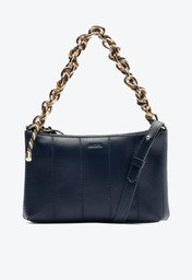 Bolsa Tiracolo Azul Anacapri Pequena Corrente Cordão Tricolor