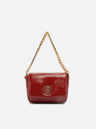 Bolsa Tiracolo Vermelha Couro Pequena Puffer