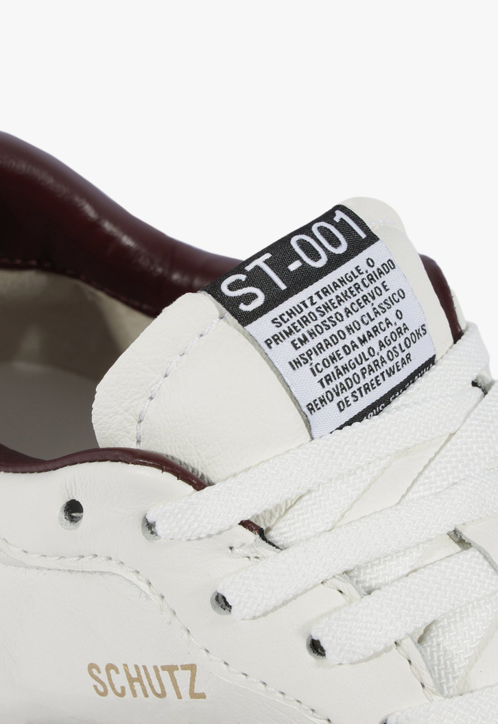 Tênis ST Flatform Couro Branco e Marrom