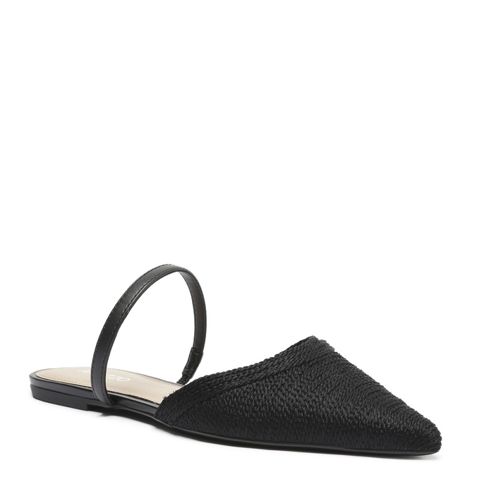 MULE PRETA AREZZO RASTEIRA BICO FINO BORDADA | ZZ MALL