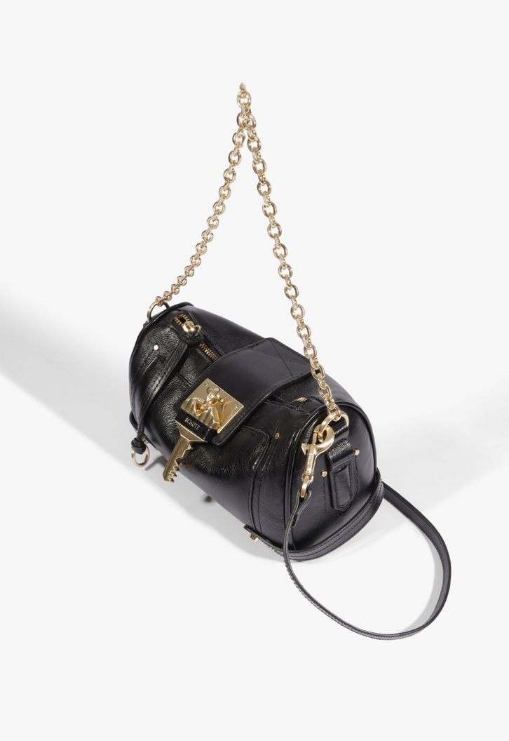 Bolsa Tiracolo The Secret Couro Preto | ZZ MALL