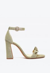 Clarita Ankle Strap Curve 90 Fabric Golden