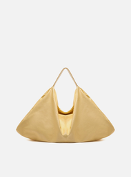 Bolsa Hobo Amarela Arezzo Couro Grande Livia