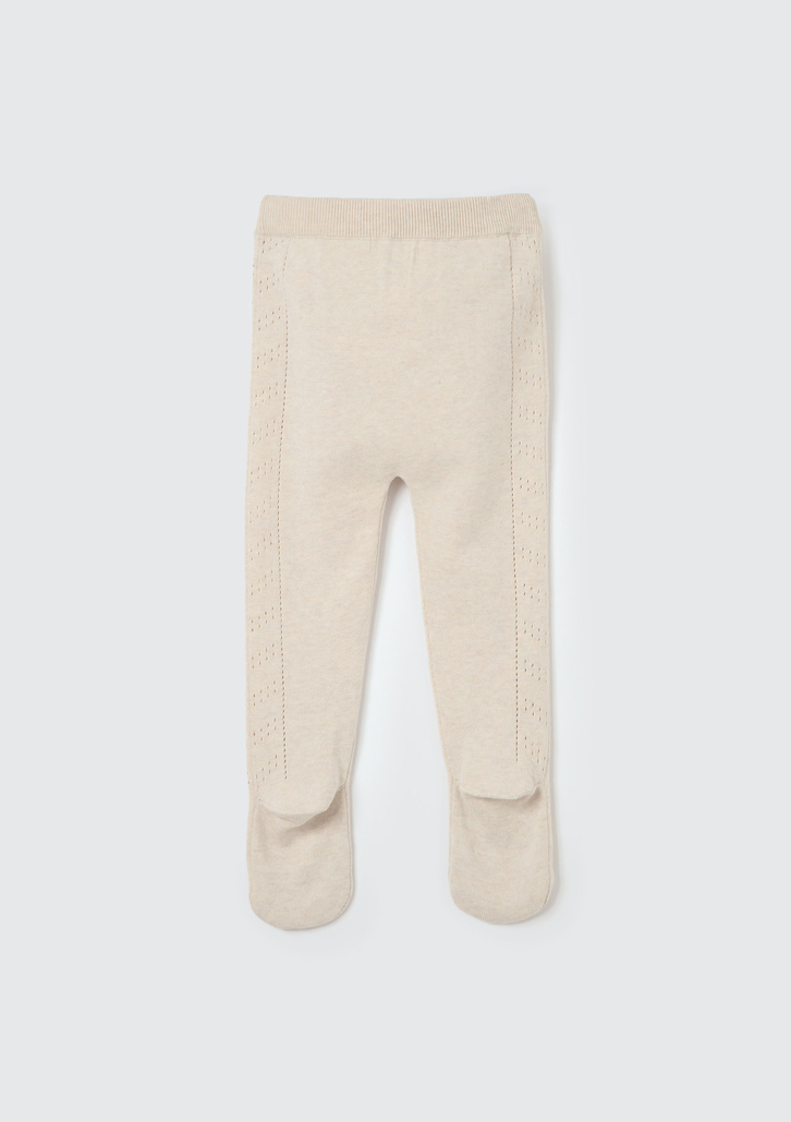 Conjunto Saída Maternidade Bebê Bege Hering Em Tricô