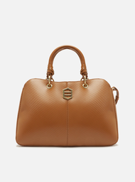 Bolsa Tote Marrom Arezzo Couro Grande Metal