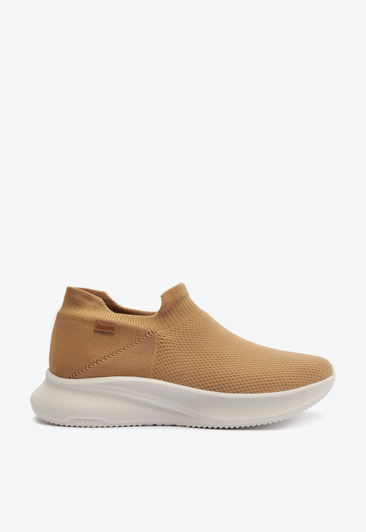 Tênis Slip On Knit Bege
