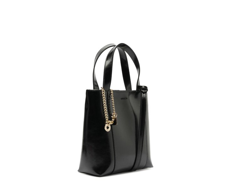 Bolsa Tote Média Madri Chaveiro Preta