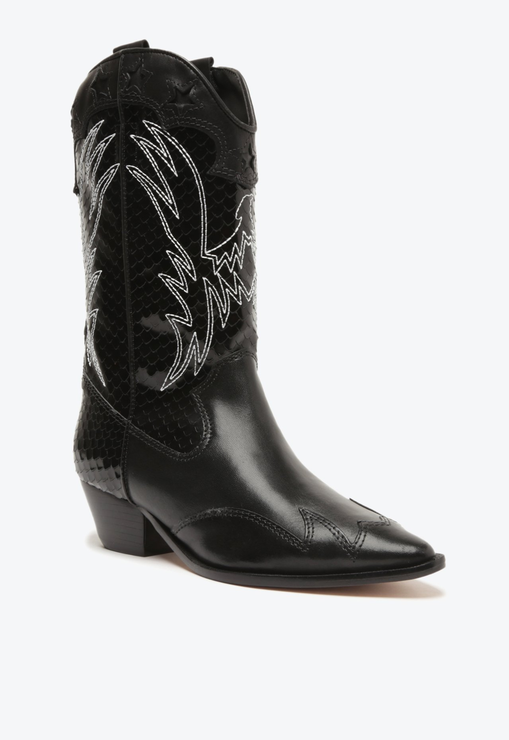 BOTA WESTERN SALTO BLOCO S-CICERA PRETA