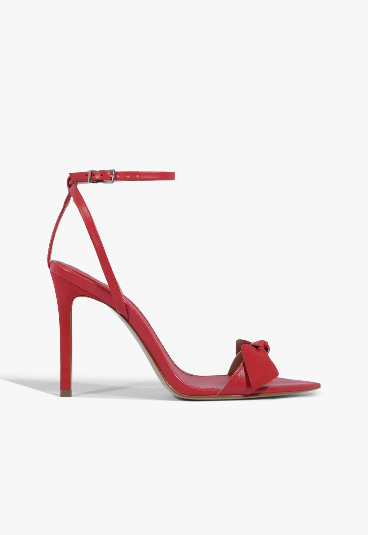 Sandália Salto Emily Metalizada Laço Vermelho | ZZ MALL