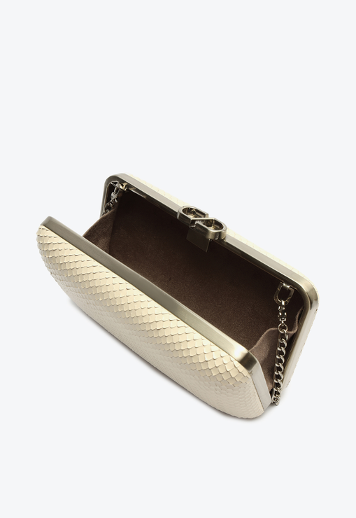 BOLSA CLUTCH SNAKE BRANCA SCHUTZ GIULIA