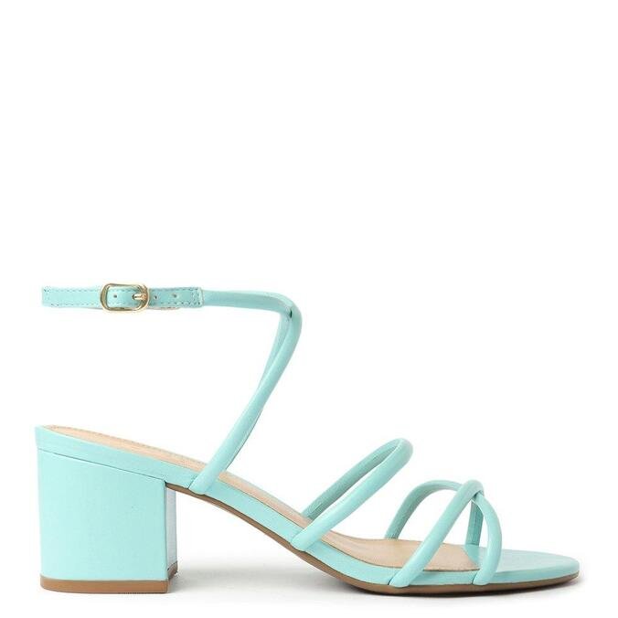 Sandália Arezzo Azul Salto Bloco Maui Blue | ZZ MALL