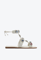 Sandália Rasteira Branca Schutz Studs