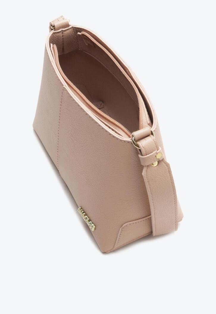 Crossbody Quadrada Nude Básica Média