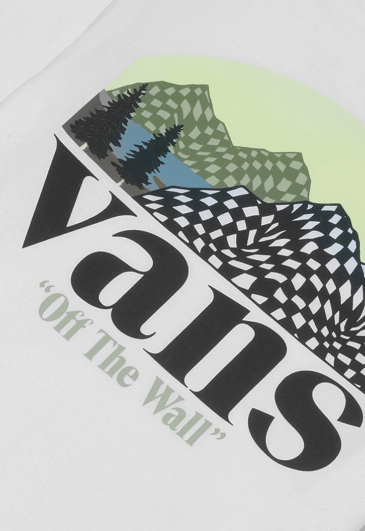 Camiseta Checkerboard Mountain Ss Infantil White