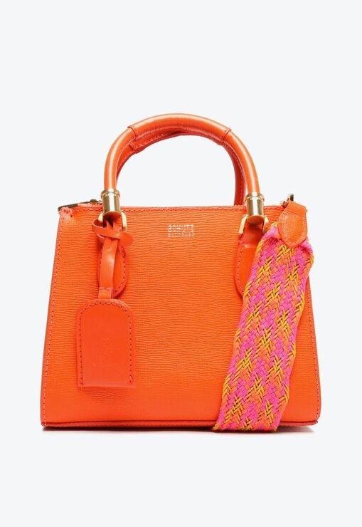 BOLSA MINI TOTE LARANJA SCHUTZ PEQUENA LORENA VERÃO COURO
