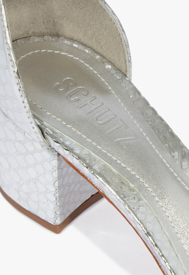 Sandália Block Heel All Prata