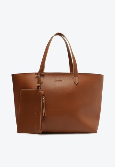 Bolsa Shopping Pouch Marrom Anacapri Grande