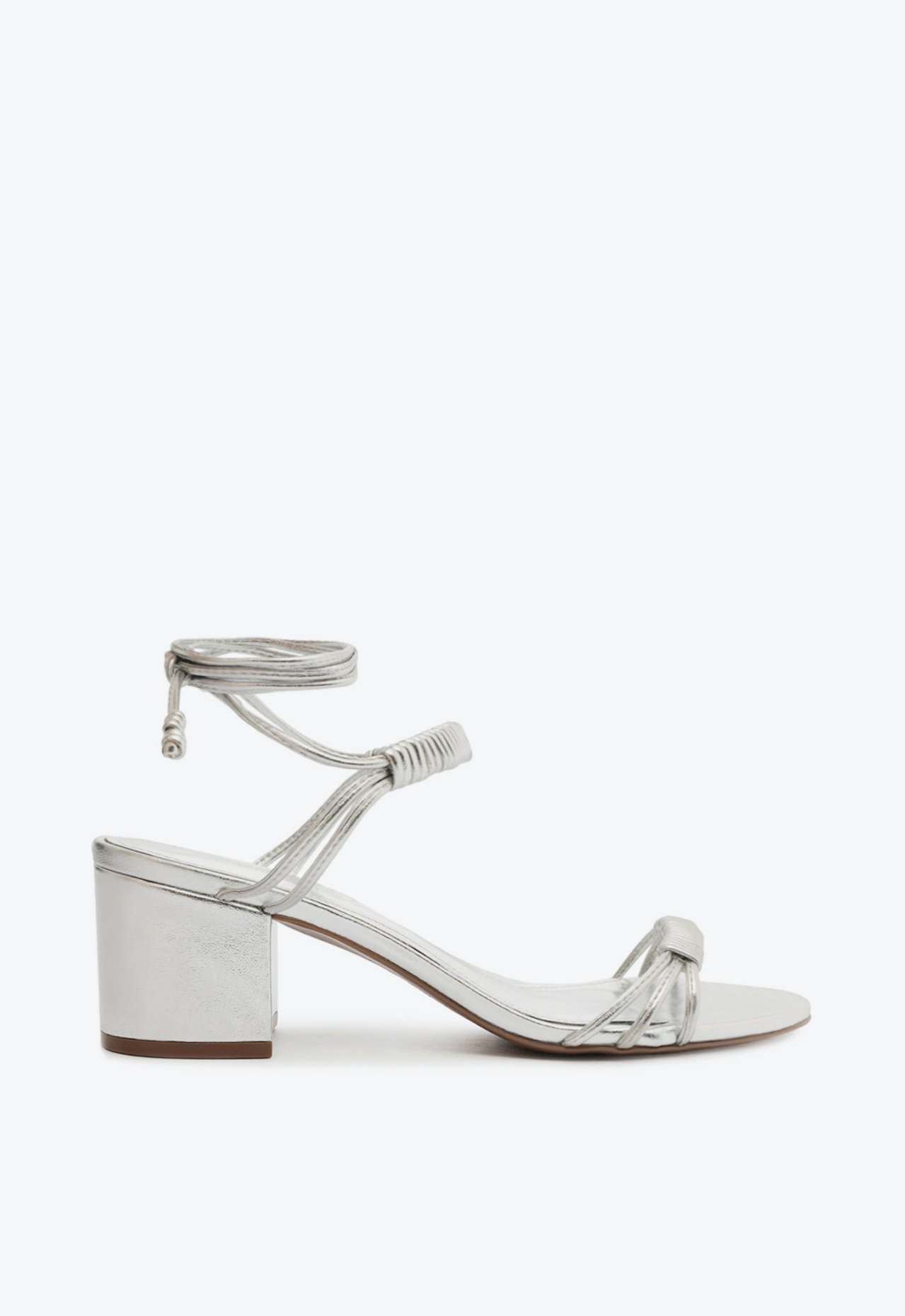 Sandália Prata Schutz Becky Mid | ZZ MALL