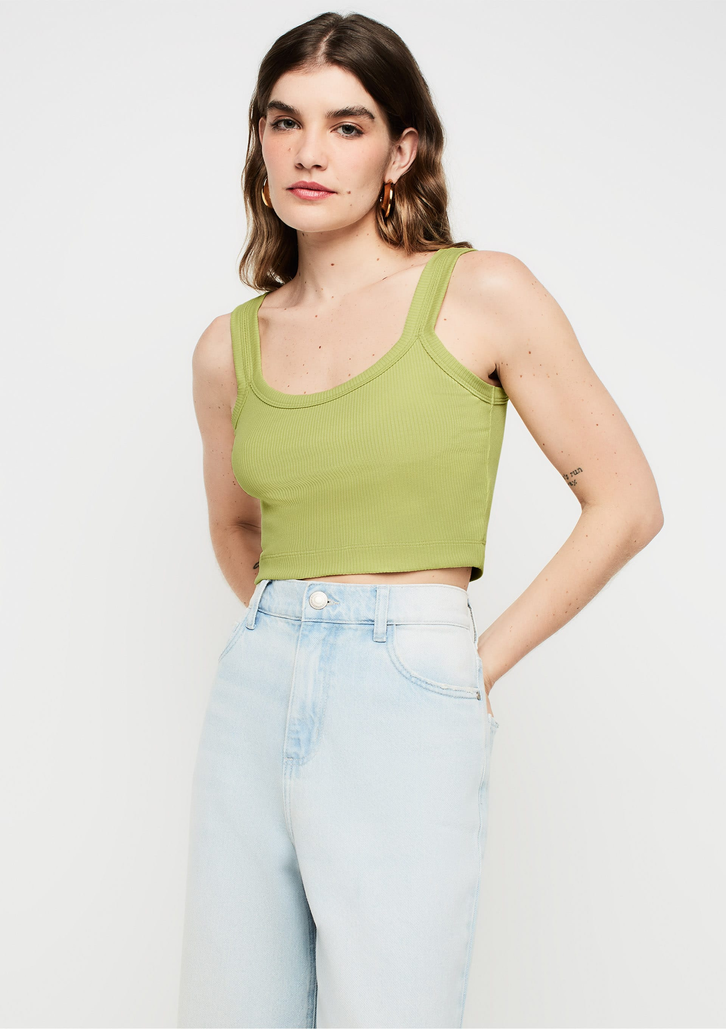 Calça Jeans Azul Claro Dzarm Wide Leg Slim Cintura Alta