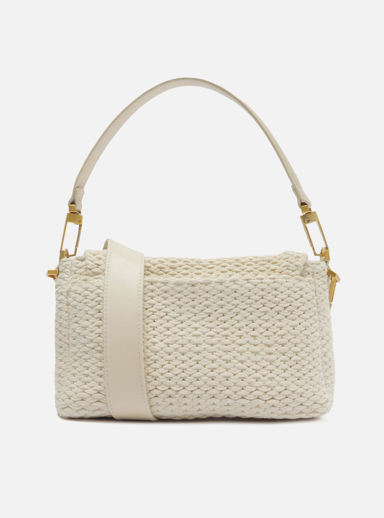 Bolsa Tiracolo Branca Arezzo Crochet Gisele Média | ZZ MALL