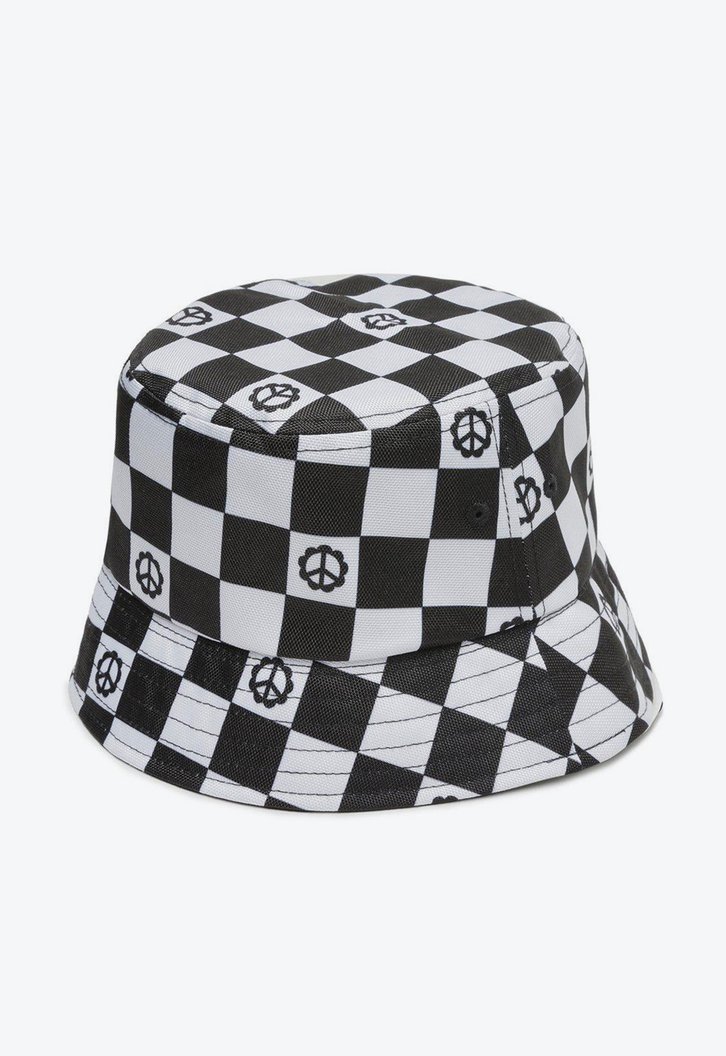Chapéu Vans Bucket Delux Hankley Peace Check Black White White