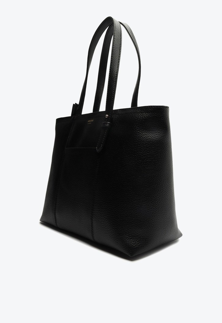 Bolsa Shopping Preta Arezzo Grande Bolso Frontal