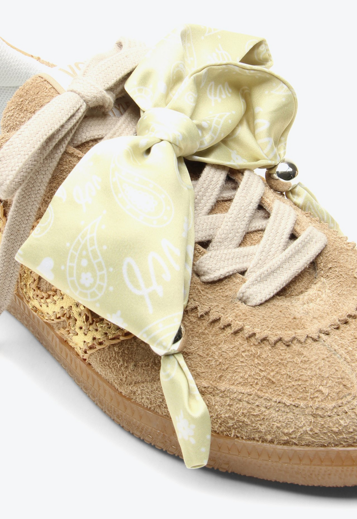 Tênis Paros Bege Camurça