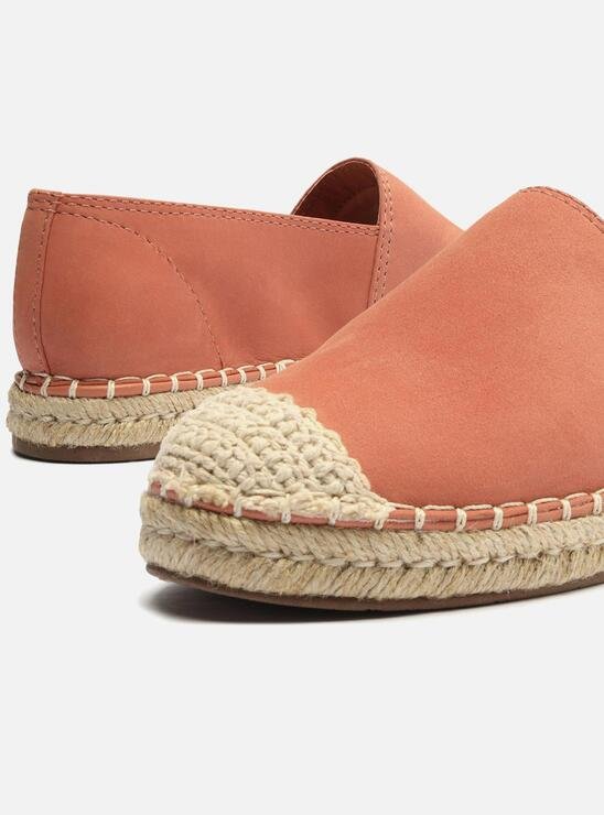 Espadrille Rosa Arezzo Nobuck Rasteira Corda