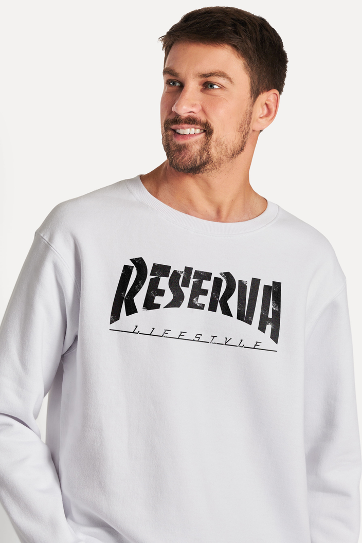 MOLETOM BRANCO RESERVA CARECA LIFESTYLE