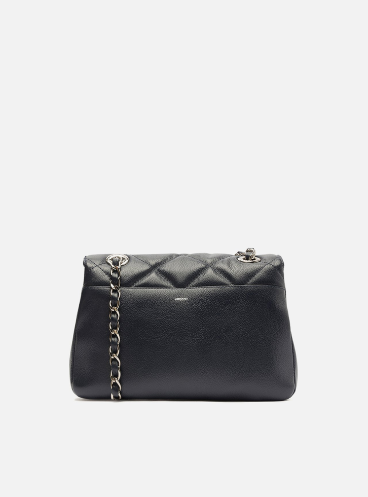 Bolsa Tiracolo Azul Couro Mizz Média