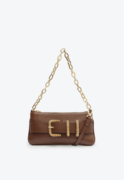 Bolsa Marrom Schutz Transversal Pequena Fivela Couro