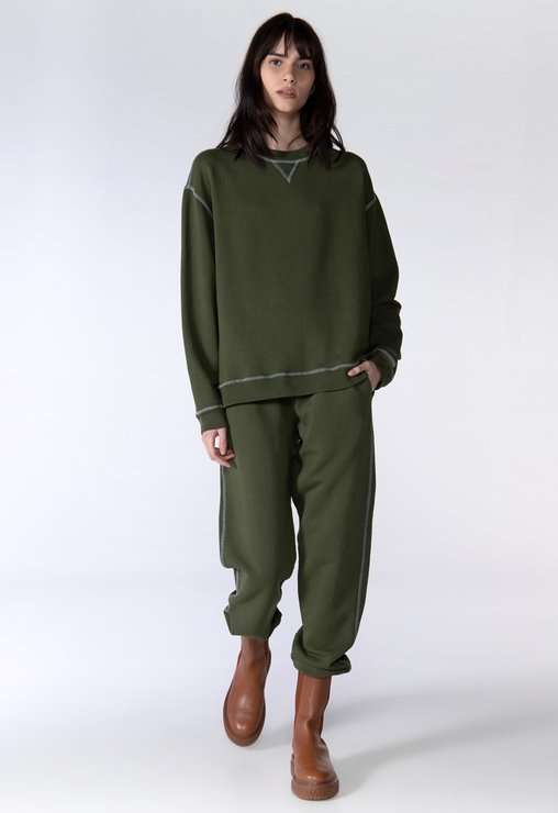 CALÇA VERDE MILITAR SCHUTZ MOLETOM BEATRIZ