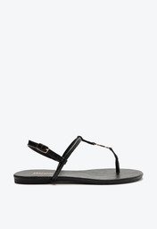 Sandália Preta Anacapri Slim Metal A
