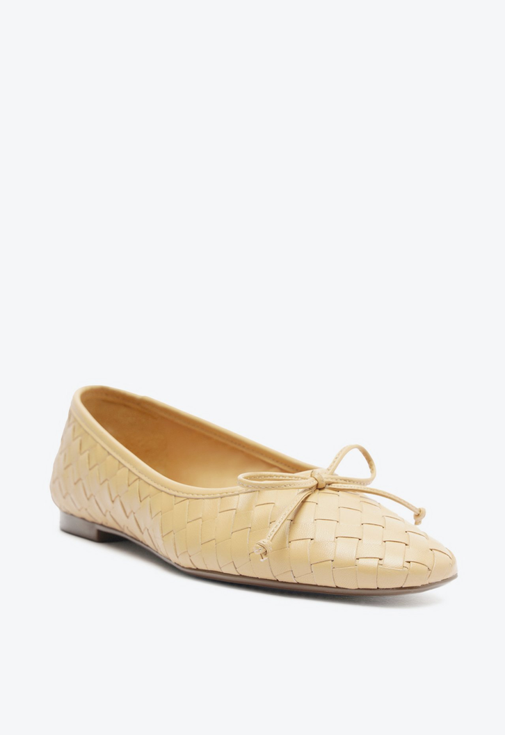 Sapatilha Casual Flats Couro Bege