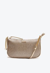 Bolsa Tiracolo Dourada Anacapri Média Textura Glam
