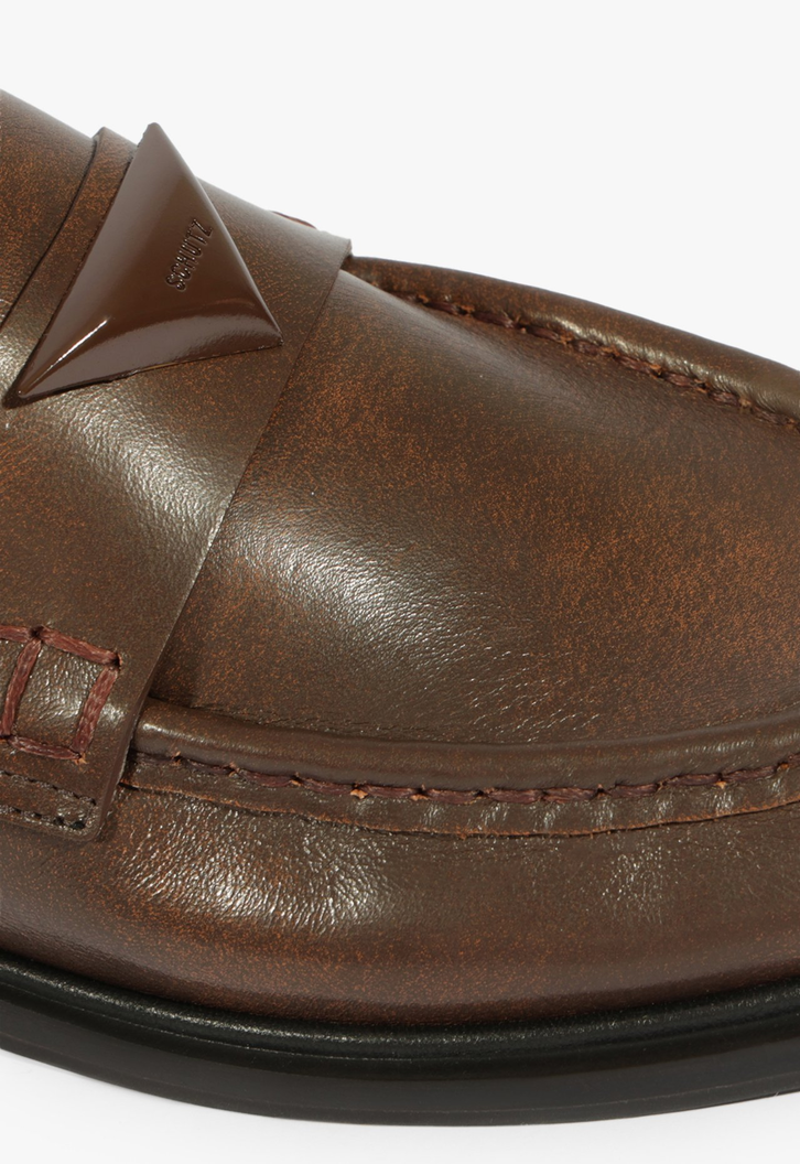 Mocassim Fresh Boho Couro Destonado Marrom