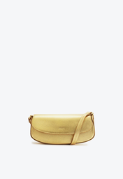 Bolsa Mini Tiracolo Dourada Schutz Baguette Esther Couro