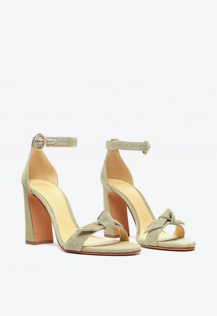 Clarita Ankle Strap Curve 90 Fabric Golden