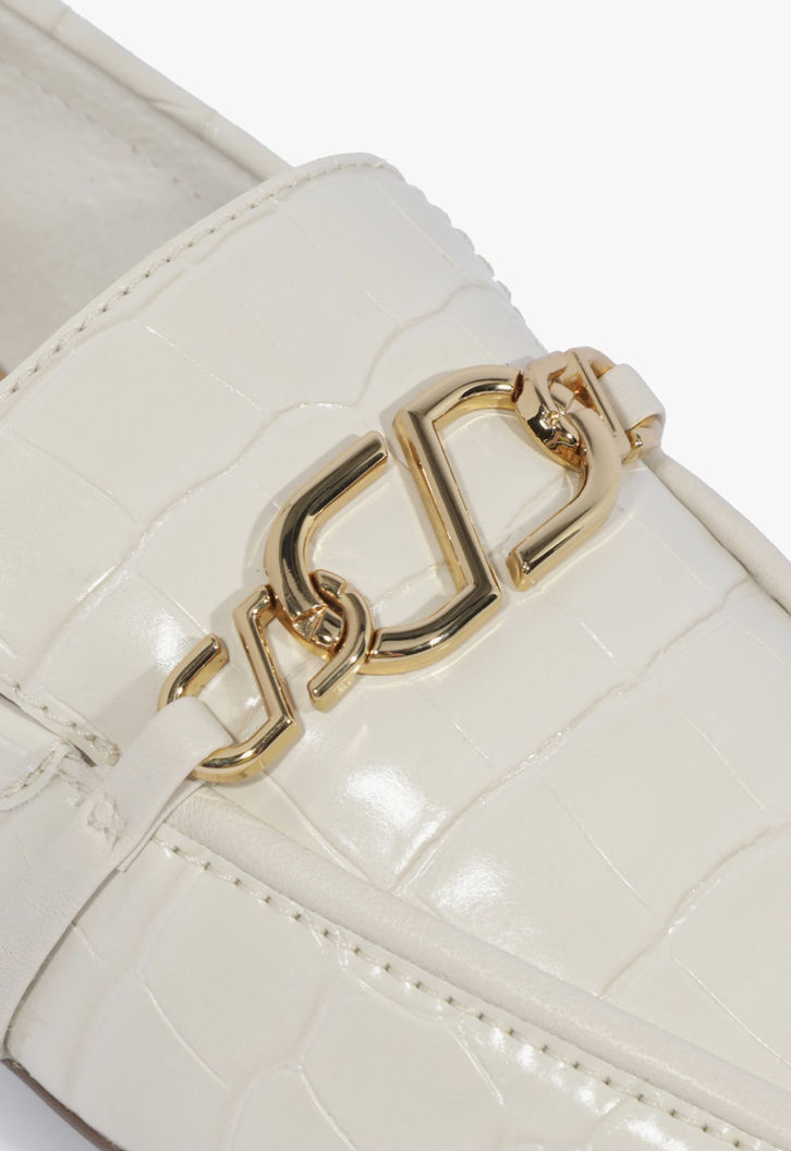 Mocassim Croco Branco