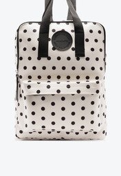 Mochila Branca Anacapri Grande Estruturada Quadrada Poa