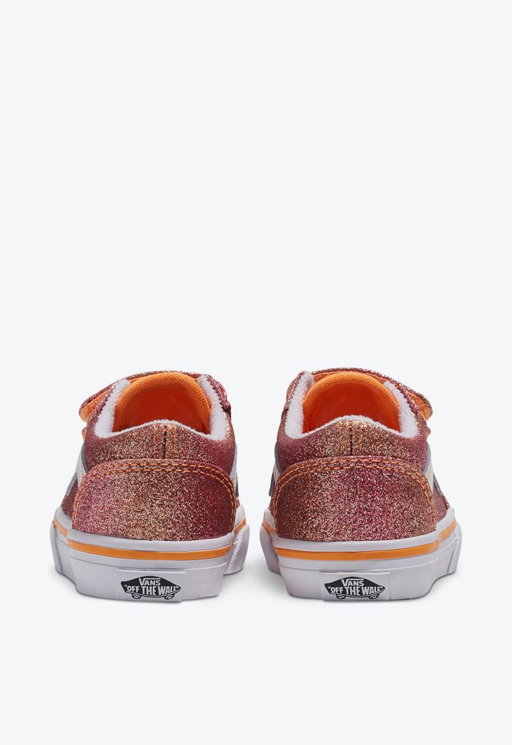 Tênis Old Skool V Infantil Sunrise Glitter Heart Tie Dye Multi White