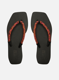 Chinelo Preto Cordão Croche